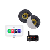 N-JOY CONNECT BADKAMERRADIO,  CONTROLLER (IPX7) + WAND LADER + RUMBA SPEAKERSET WIT+ BLUETOOTH VERSTERKER / 30 WATT / 230V/12V